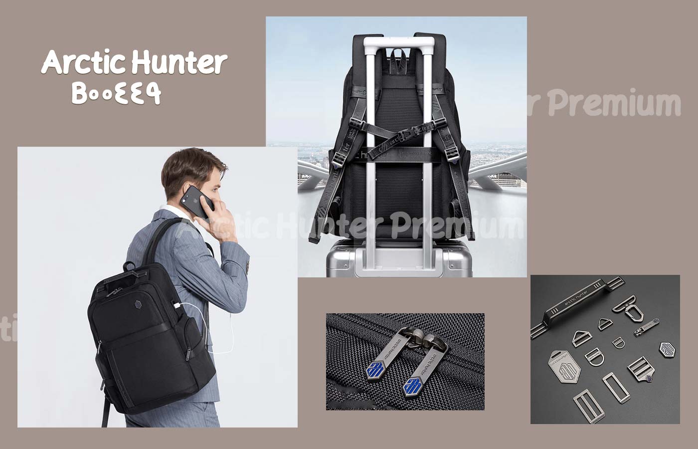 کوله پشتی آرک تیک هانتر مدل Arctic hunter B00449 مناسب لپ تاپ 15.6 اینچی